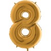 Balão Número 8 Dourado